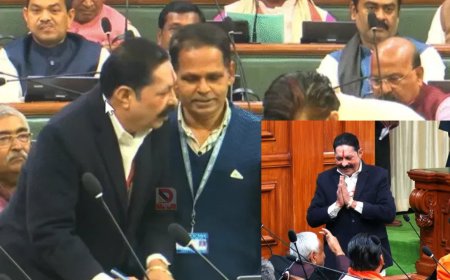 बेऊर जेल से एंबुलेंस में विधानसभा पहुंचे बाहुबली अनंत सिंह, ली विधायक की शपथ,CM नीतीश के पैर छुए