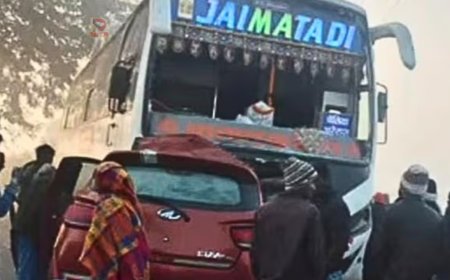 मुजफ्फरपुर सड़क हादसा: लालू छपरा के पास भीषण टक्कर, बेतिया से पटना जा रही कार बनी हादसे का शिकार, 2 की मौत