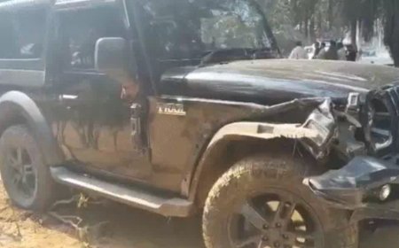 महाशिवरात्रि पर पटना में बड़ा हादसा – CM हाउस के बाहर थार और पुलिस वाहन में आमने-सामने टक्कर