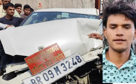 पटना-बख्तियारपुर फोरलेन पर दर्दनाक हादसा: बिहार ग्रामीण कार्य विभाग की बोर्ड लगी कार बनी काल, मजदूर को कुचला