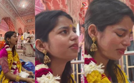 मंदिर में फूट-फूटकर रो पड़ीं मैथिली ठाकुर,बोलीं-मैं खुद को संभाल नहीं पाई... आंखों से आंसू बहते रहें