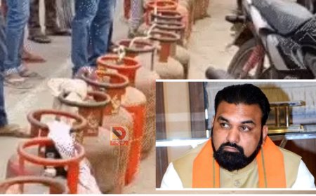 बिहार में गैस के लिए लंबी लाइन, Deputy CM पर लगा गंभीर आरोप,एजेंसी मालिक बोला –सम्राट चौधरी के लोग गोदाम से 4 सिलेंडर ले गए