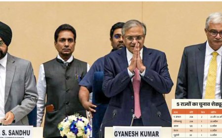 Assembly Election 2026:5 राज्यों में चुनाव का ऐलान, 23 अप्रैल को तमिलनाडु में वोटिंग, बंगाल में 2 चरण, 4 मई को सभी के नतीजे