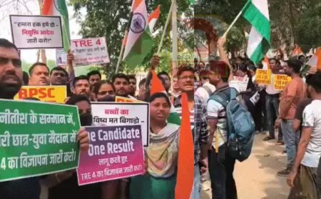 BPSC TRE-4 को लेकर बड़ा आंदोलन:,हमें हमारा हक दो के नारों से गूंजा पटना