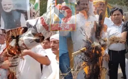 सिलेंडर का दाम कम करो...अत्याचार बंद करो,पटना में LPG संकट और महंगाई के खिलाफ कांग्रेस का जोरदार प्रदर्शन, PM का पुतला फूंका