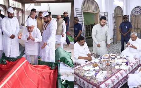 ईद पर मुख्यमंत्री नीतीश कुमार का सद्भाव संदेश, पटना की खानकाहों में की इबादत