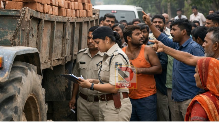 पश्चिम चंपारण :वाहन जांच के दौरान डीटीओ से दुर्व्यवहार, ओवरलोड ट्रैक्टर को लेकर ग्रामीणों का विरोध; मालिक पर 40 हजार का जुर्माना