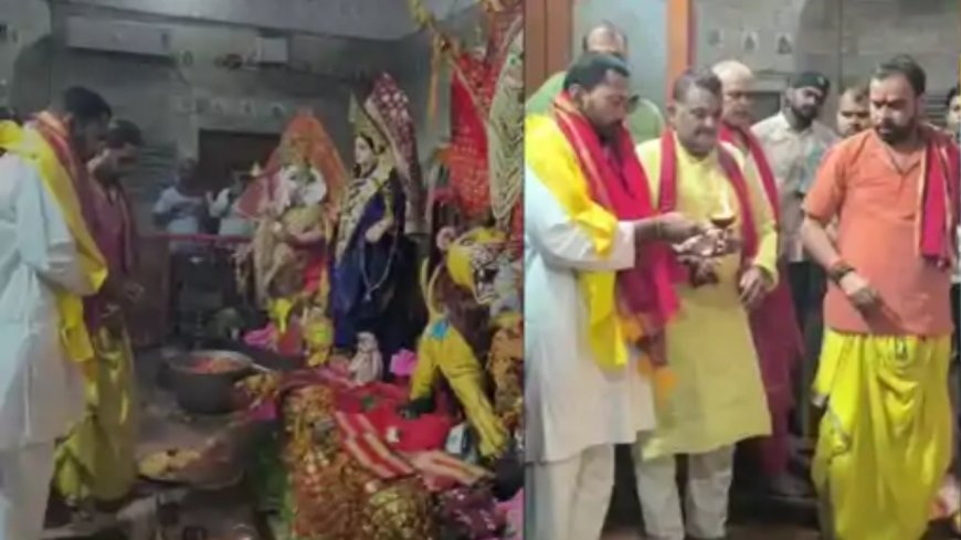 नवरात्र के अष्टमी के अवसर पर निशांत कुमार पहुंचे गर्दनीबाग काली मंदिर,दी शुभकामनाएं