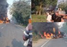 भागलपुर में भीषण सड़क हादसा: ट्रक और मिनी ट्रक की टक्कर के बाद लगी आग, चालक गंभीर रूप से झुलसा