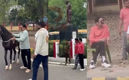 जेल से बाहर...अब बेटे के साथ अनंत सिंह का नया अवतार,काले घोड़े पर बेटा, बगल में बाहुबली पिता