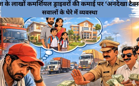 देश के लाखों कमर्शियल ड्राइवरों की कमाई पर ‘अनदेखा टैक्स’, सवालों के घेरे में व्यवस्था