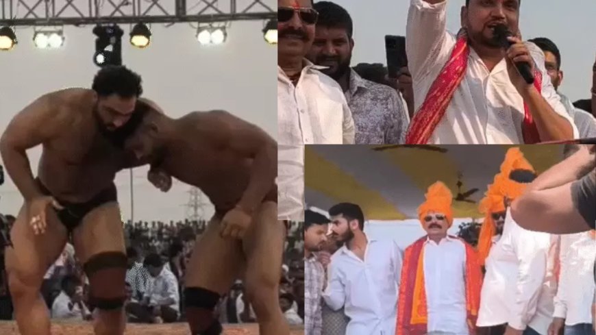 अनंत सिंह का भव्य दंगल: 51 लाख इनाम का ऐलान…चांदी की गदा और विदेशी रेसलर्स का रोमांच,भोजपुरी गाने पर झूमा अखाड़ा