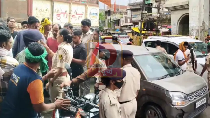 कैमूर में गैस एजेंसी और ट्रैफिक पुलिस के बीच विवाद, चालान के विरोध में जाम! आम जनता हुई परेशान