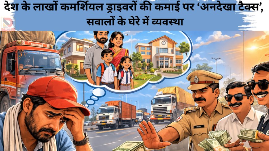 देश के लाखों कमर्शियल ड्राइवरों की कमाई पर ‘अनदेखा टैक्स’, सवालों के घेरे में व्यवस्था