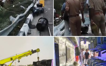 उन्नाव में डबल डेकर बस पलटी, बिहार पुलिस के दरोगा समेत 6 की मौत