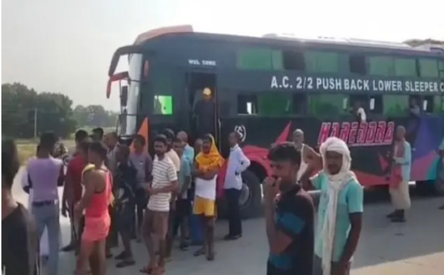 बिलौटी एनकाउंटर पर भड़का भोजपुर : पीएमसीएच से भरत तिवारी का शव आते ही आरा-बक्सर फोरलेन जाम, पुलिस पर पथराव 