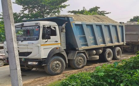 नवादा में महाजाम : खखंदुआ माइंस के ओवरलोड ट्रकों के खिलाफ सड़क पर ग्रामीण, समर्थन में धरने पर BJP MLA; कहा-DM बात नहीं सुनते 
