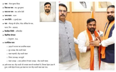 नामांकन वापसी के ड्रामे के बाद एनडीए उम्मीदवार नीरज कुमार पर विवाद; मुख्यमंत्री सम्राट चौधरी से लिया आशीर्वाद