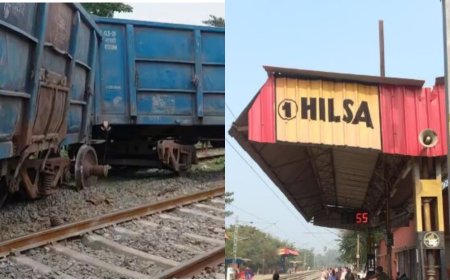 नालंदा में रेल हादसा : फतुहा से नटेसर जा रही खाली मालगाड़ी हिलसा स्टेशन के पास डिरेल, चार बोगियां अचानक पटरी से उतरी