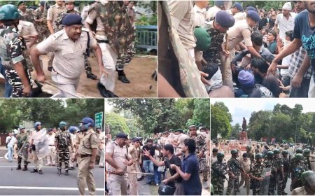 नीट पेपर लीक पर रणक्षेत्र बनी राजधानी : पटना में कुर्जी से डाकबंगला तक बवाल; बीजेपी-कांग्रेस कार्यकर्ताओं में हिंसक झड़प, छात्रों पर लाठीचार्ज