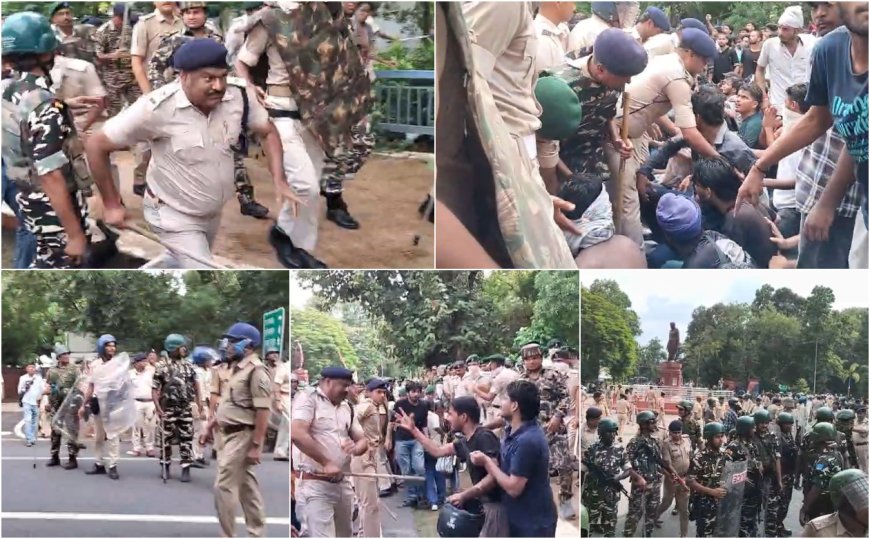 नीट पेपर लीक पर रणक्षेत्र बनी राजधानी : पटना में कुर्जी से डाकबंगला तक बवाल; बीजेपी-कांग्रेस कार्यकर्ताओं में हिंसक झड़प, छात्रों पर लाठीचार्ज