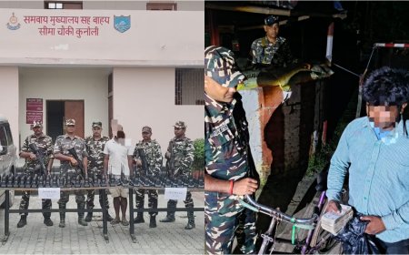 नेपाल बॉर्डर पर बड़ी कार्रवाई : एसएसबी ने सौ वॉकी-टॉकी, स्कॉर्पियो और 2.63 लाख नेपाली करेंसी की जब्त, दो शातिर गिरफ्तार