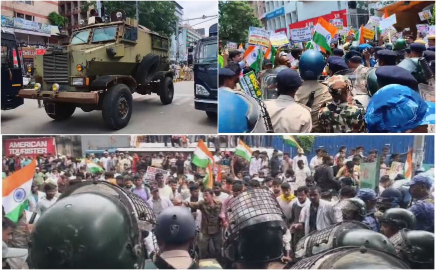 डाकबंगला पर बंकर गाड़ी तैनात, आईपीएस अधिकारी के सामने लगे पुलिस गो बैक के नारे; पटना में भयंकर जाम